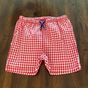 Baby Boden Gingham Swim Trunk